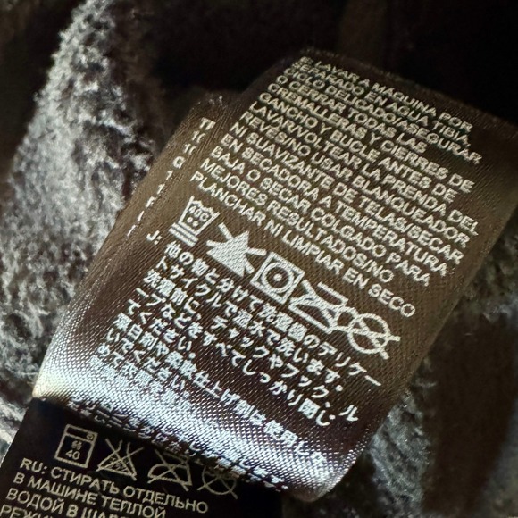 The‎ North Face Womens Full Zip Fleece Sweater Jacket L Gray Hood Outdoor Gorp - Picture 11 of 11